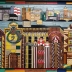 Skyline West, Marquetry wall art by Errol Bruce